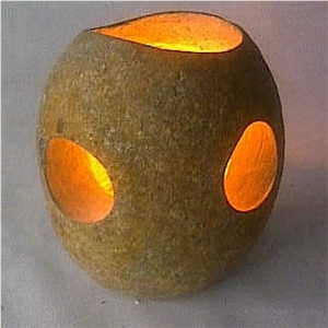 River Stone Garden Lamp