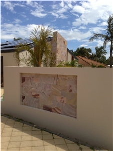 Kimberley Sandstone Diamond Cut Wall Cladding Tiles, Multicolor Sandstone for Building Stone, Wall Tiles