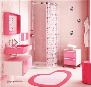 Pink Kids Arena Sinks, Drop-In Bathroom Sinks
