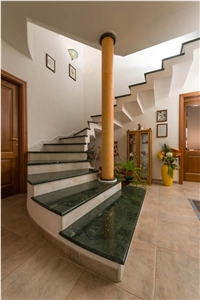Verde Acceglio Marble Staircase Steps