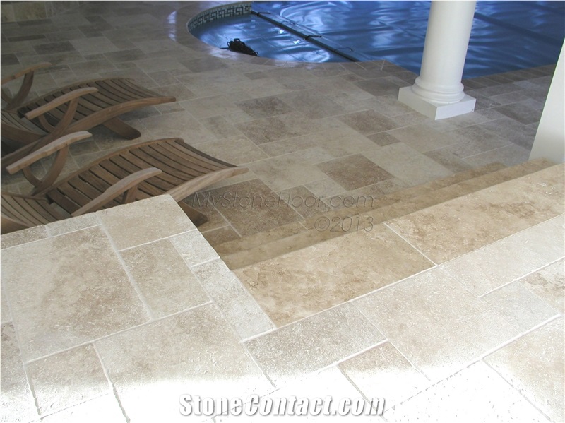 Pietra Campina Tumbled Travertine Pool Floor Tiles