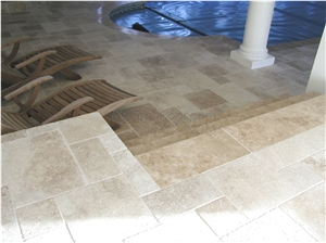 Pietra Campina Tumbled Travertine Pool Floor Tiles