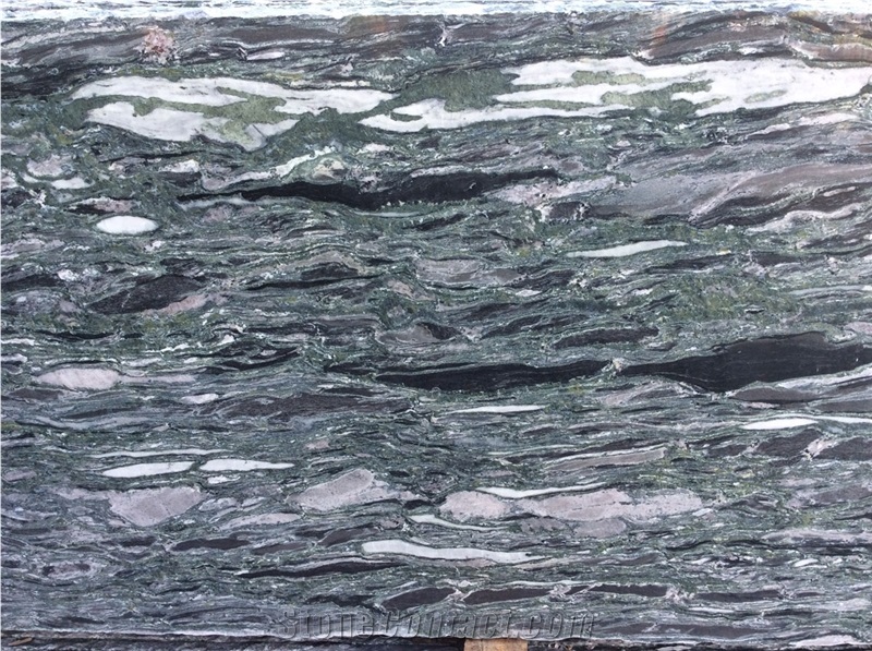 Multicolor Green Slabs & Tiles, Sea Wave Green Granite Slabs & Tiles