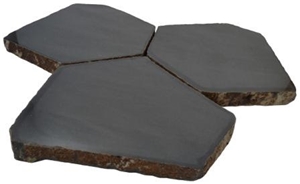 Black Basalt Hex Pavers, Cube Stone