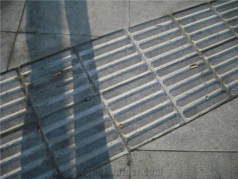 China G603 Grey Granite Walkway Pavers, Blind Paving Stone, Landscaping Stones Floor Covering Paving Sets, Exterior Stepping Pavements Pattern, Outdoor Groove Panels, Driveway Paving Stone
