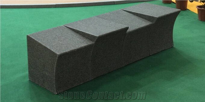China Green Galaxy Granite Garden Decoration Chairs, Outdoor Benches, Exterior Stone Benches Street Furniture, Outdoor Landscaping Stones Park Chairs