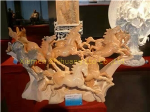 Brown Tiny Marble Hand Works, Handicraft Carving