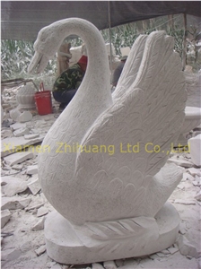 White Wave Granite Sculpture , Handcarved Sculpture