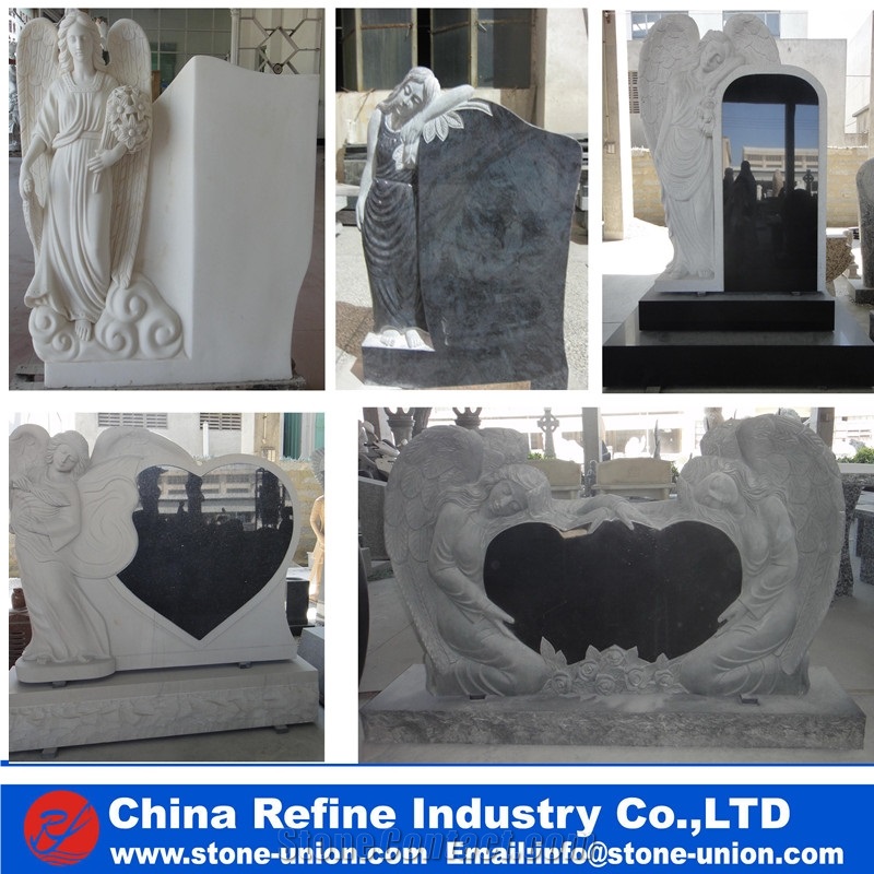 Absolute Black Granite Tombstone, Memorial Black Monument Exporter,China Absolute Black American Style Polished Monument & Tombstone