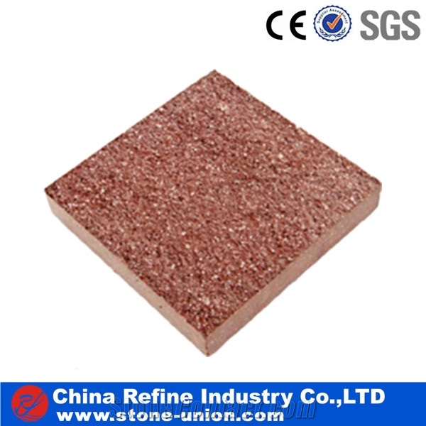 Bush Hammered Red Porphyry Cube Stone & Paver,Red Porphyry Granite Paving Stone ,Red Porphyrite Granite Paver,Red Porphyrite Granite Cube Stone