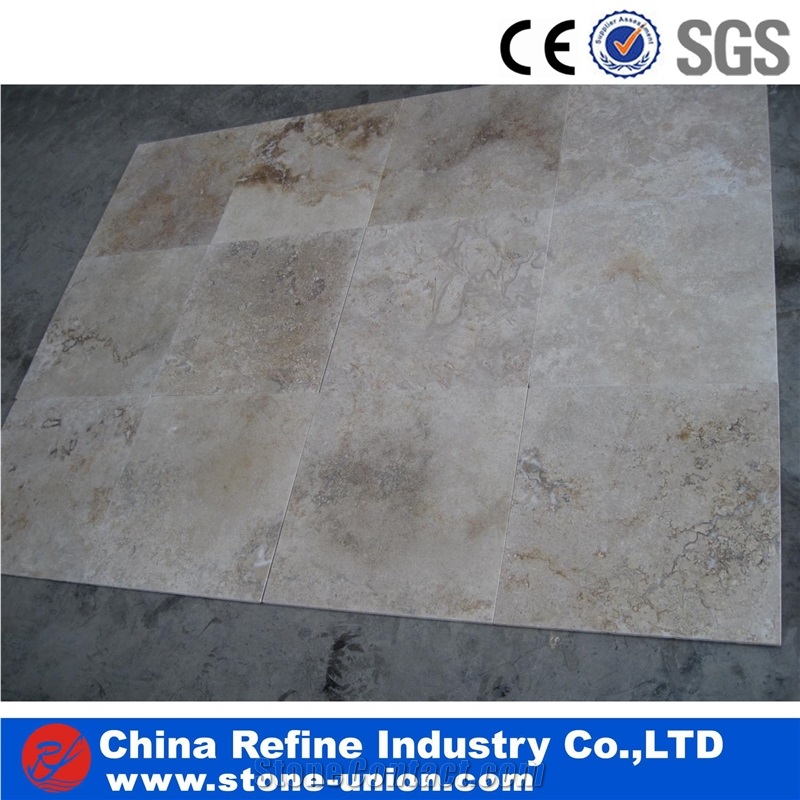 Cheaper China Beige White Travertine Tiles&600x600 Classic Light Travertine & Cream White Travertine French Pattern&Stone Travetine Floor Tiles