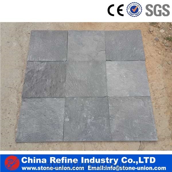 China Black Slate Slabs & Tiles,,Black Slate Floor Patio Tiles,High Quality Factory Direct Black Slate Pattern Paving Stone Flooring,Slate Walling