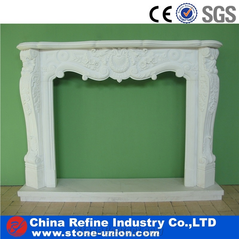 Marble Fireplace Accessories Cover For Interior Decoration