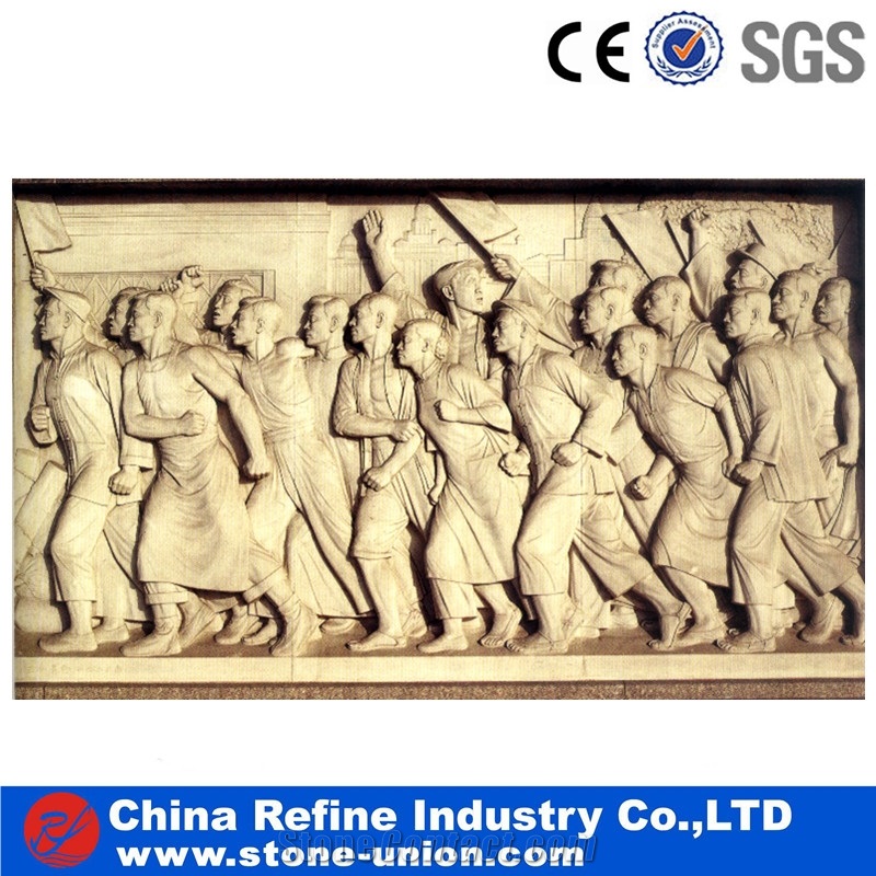 China Yellow Limestone Humen Beings Relief Carving , Yellow Wall Relief Sculpture,Engraving Ideas,Relief Design,Beige Limestone Relief & Etching, Wall Reliefs, China Limestone Reliefs
