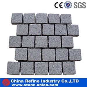 Chinese Red Granite Stone Pavers on Mesh,Natural Split Paver on Mesh, Red Stone Cobblestone for Landscaping and Garden,Stone Paver Tile