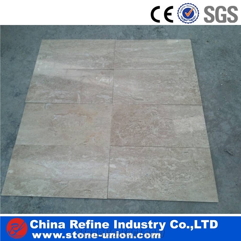 Cream White Travertine Tile for Skirting , Shower Tray,China White Travertine China White Travertine,Travertine Stone Flooring