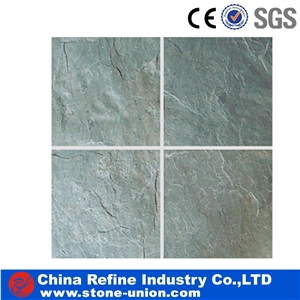 Dark Green Slate Stone Flooring Tiles, China Green Slate, Slate Tile, Slate Decoration Flooring
