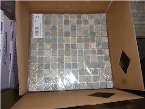 Different Shape Colorful Slate Mosaic Factory Price, Mosaic Pattern