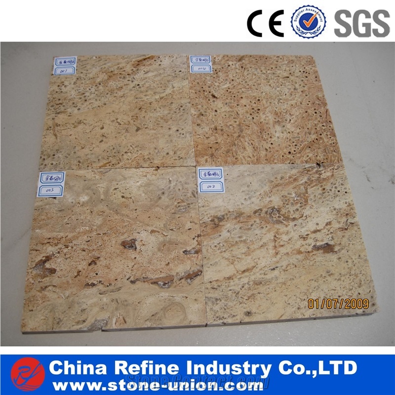 Golden Travertine Tile & Yellow Travertine Floor Tiles, China Yellow Travertine&Travertine Wall Tiles& Cheaper Henan Travertine French Pattern