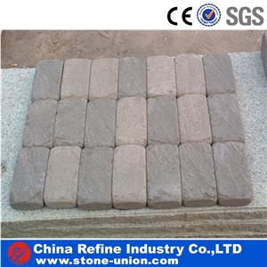 Grey Sandstone Roller Paving Stone,China Cheap Tumbled Sandstone for Sale,Walkway Paving Stone Made in China,High Quality Cobble Sandstone Cube Stone,Road Pavers