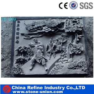 Grey Wall Decorated Relief, Stone Human Relief Sculptured Walling Relief, Wall,Relief Carving Panel,Hand Carved Sculpture Square Shape Relief