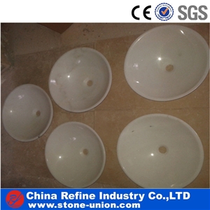 Guangxi White Oval Marble Basin for Sale, White Marble Sinks Exporter,Vessel Sinks,Bathroom Sinks,Hotel Basins,Round Basins,Round Sinks