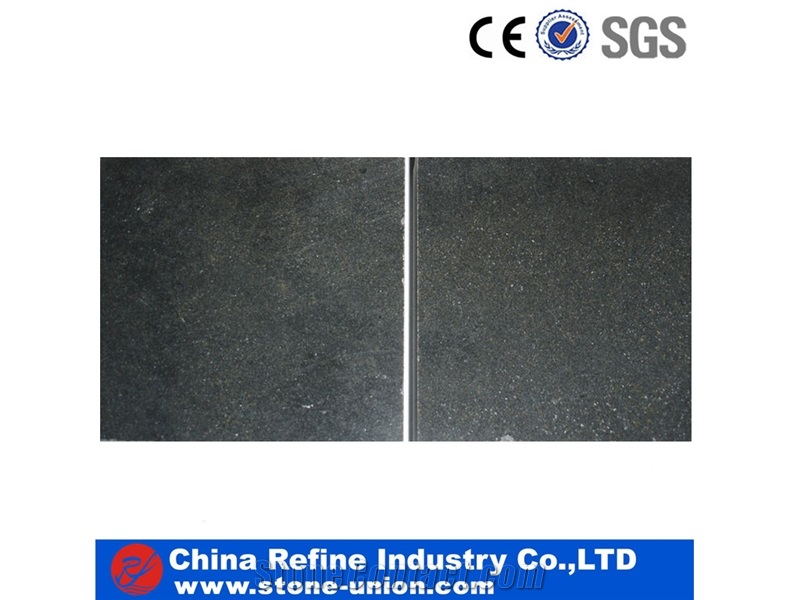 Honed G684 Black Basalt Slabs & Tiles, China Black Basalt, Black Stone Flamed Paver,Cheap Diamond Black G684 Floor Tiles and Walling Pavers