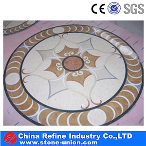 Hot Sale Natural Marble Waterjet Medallions Inlay for Project, Marble Floor Medallions, Marble Stone Medallions, Mosaic Patterm