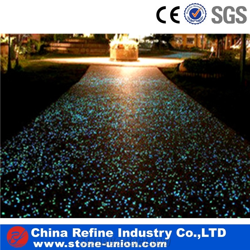 Light Green Cheap Glowing Gravel, Garden River Gravel, Mini Pebbles & Small Cobble Stone, Glowing River Natural Stone for Walkway