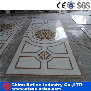 Marble Mosaic Medallion Flower Pattern , Beautiful Flooring Pattern,Popular Medallion Floor Decorated Tiles,Multi Color Marble Inlay Flooring Tiles