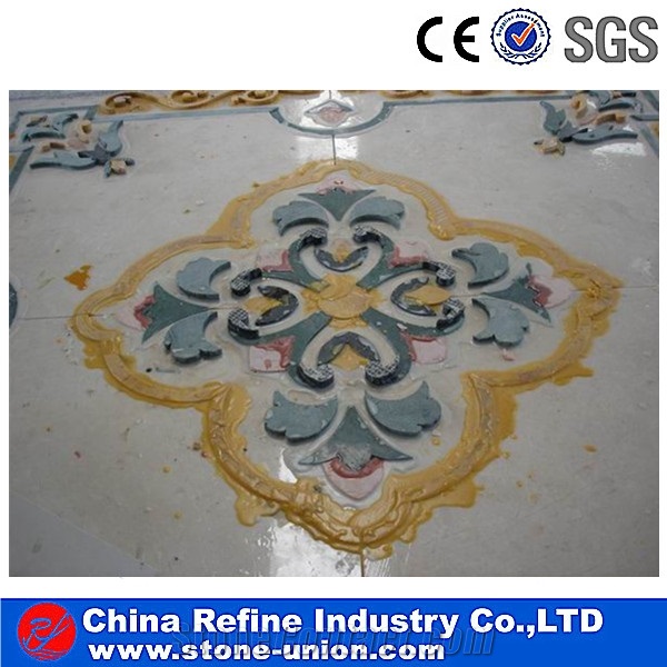 Marble Stone Waterjet Medallions Inlay for House & Hotel Design and Project,Marble Floor Medallions Patterns,Square Waterjet Inlay Patterns & Medallions