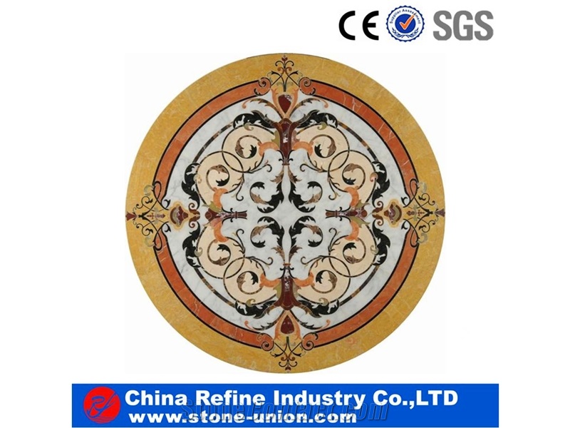 Marble Stone Waterjet Medallions Inlay for House & Hotel Design and Project,Marble Floor Medallions Patterns,Square Waterjet Inlay Patterns & Medallions