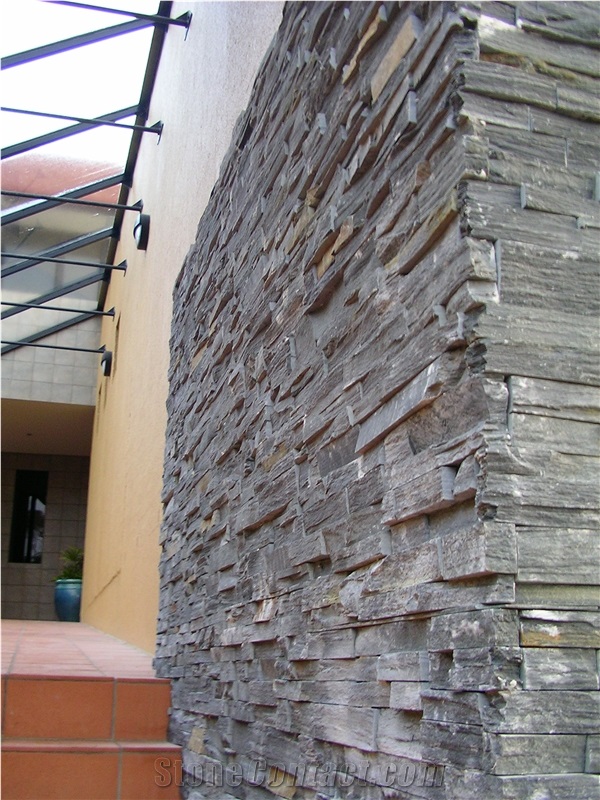 Multicolor Culture Stone Split Wall Cladding,Stone Veneer Exterior Wall Interlocking,Quartzite Wall Panel