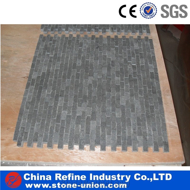 New Polished Black Mosaic Basalt , Chinese Basalt Mosaic Exporter,China Basalt Mosaic Tile & Hainan Grey Stone Mosaic