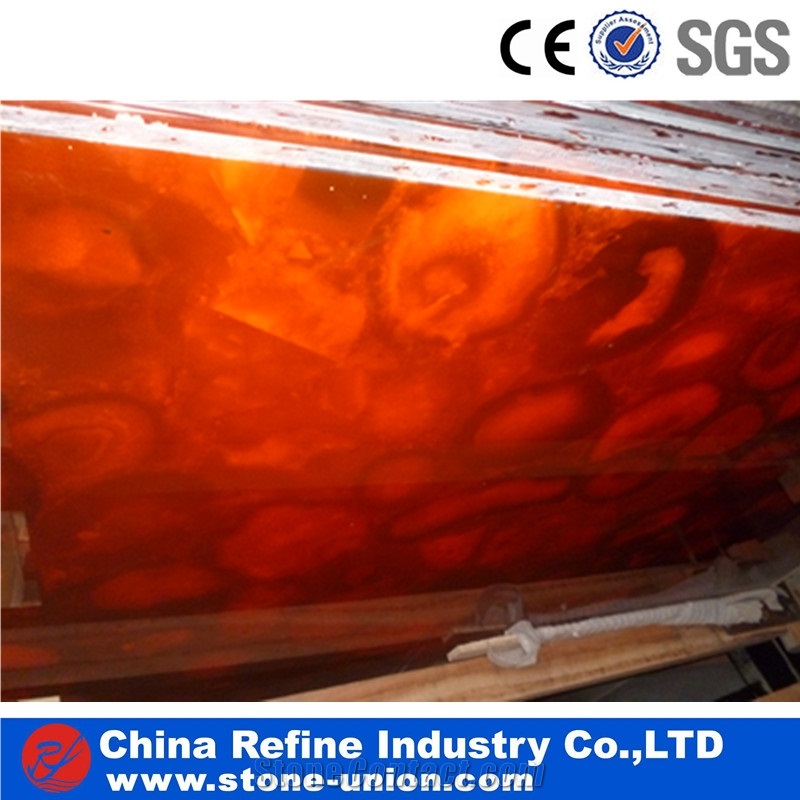 Orange Red Onyx Slabs & Tiles, China Red Onyx, Red Onyx Slab & Red Polished Flooring Tile & Bright Red Premiun High Quality Onyx Exporter and Natural Stone Manufacturer