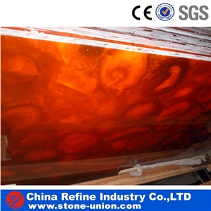 Orange Red Onyx Slabs & Tiles, China Red Onyx, Red Onyx Slab & Red Polished Flooring Tile & Bright Red Premiun High Quality Onyx Exporter and Natural Stone Manufacturer