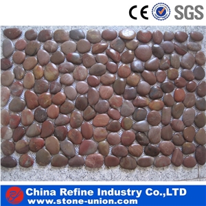 Oval Yellow Polished Good Quality Pebbles , Yellow Pebbles for Garden Walkway,Polished Pebble River Stone for Decoration in Landscaping ,Garden , Walkway
