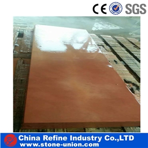 Polished Sandstone Slabs & Tiles, China Red Sandstone, Sandstone Flooring Tile & Customized Slab for Wall Covering