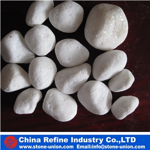 Pure White Natural Pebbles, 3-5cm Garden Snow White Pebbles,White Polished Pebble River Stone for Decoration in Landscaping ,Garden , Walkway