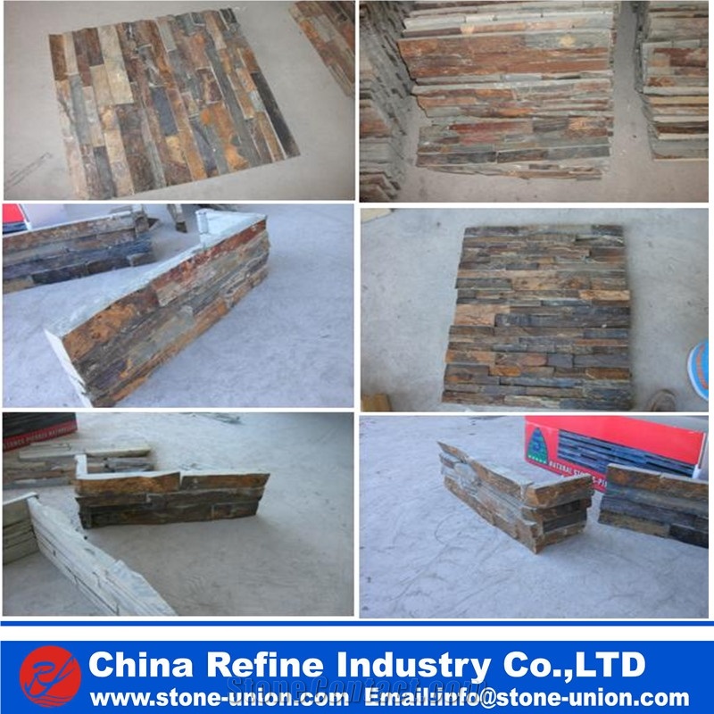Rusty Slate Stone Exterior Floor Tiles, Chinese Characteristics China Rust Slate