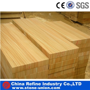 Sichuan Yellow Wood Sandstone Tiles,Popular Light Yellow Wood Vein Sandstone Cut to Size for Walling & Flooring
