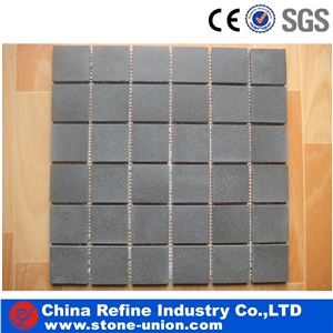 Square Basalt Mosaic Honed Finish in Wooden Crate Package , Basalt Mosaic Tiles & Basalt Floor Tile & Wall Cladding