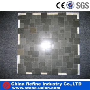 Square Basalt Mosaic Honed Finish in Wooden Crate Package , Basalt Mosaic Tiles & Basalt Floor Tile & Wall Cladding