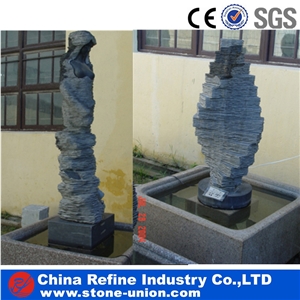 Stone Rolling Fountain , Garden Fountain , Big Water Fountains,Sculptured Fountain,Granite Floating Sphere Fountain,Handcarved Exterior Fountains