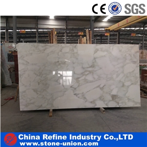 White Imported Marble for Construction , Modern White Marble with Golden Veins