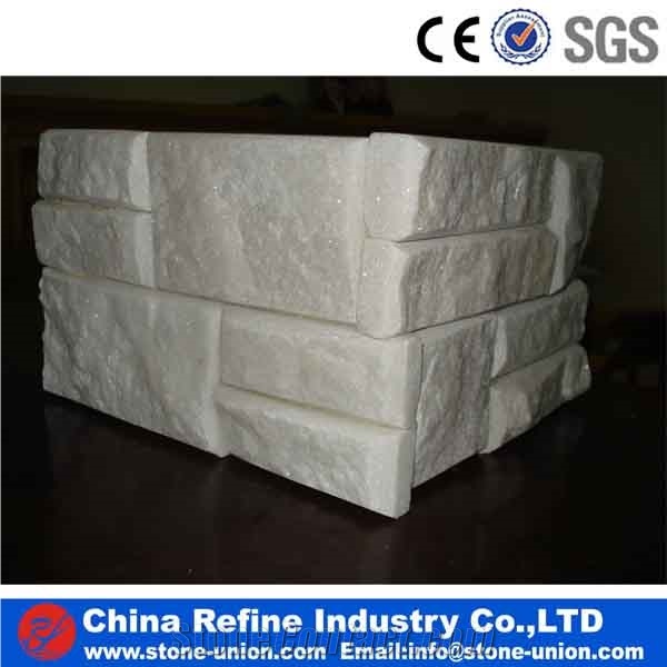 White Slate Cultured Stone White Stone Veneer 60x15cm