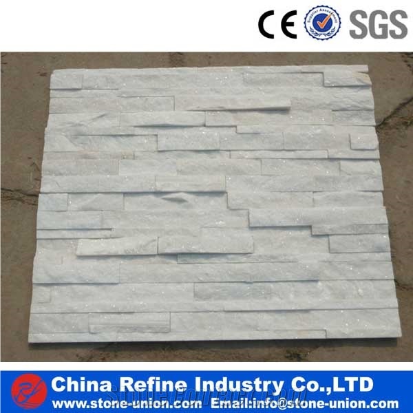 White Slate Cultured Stone White Stone Veneer 60x15cm