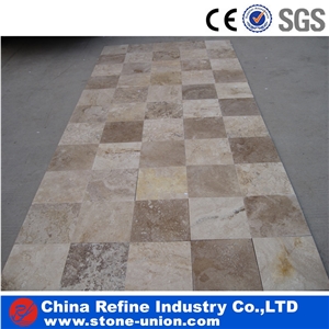 White Travertine Flooring Tiles, China White Travertine Slabs,Travertine Covering,Ivory Light Travertine Pattern Set