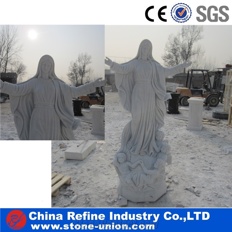 Woman Marble Statue Polished Surface, Human Sculpture Art,Western Style Human Handcarved Sculptures