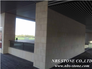 Chinese White Limestone Project,China Cream Bello Limestone Wall Tiles